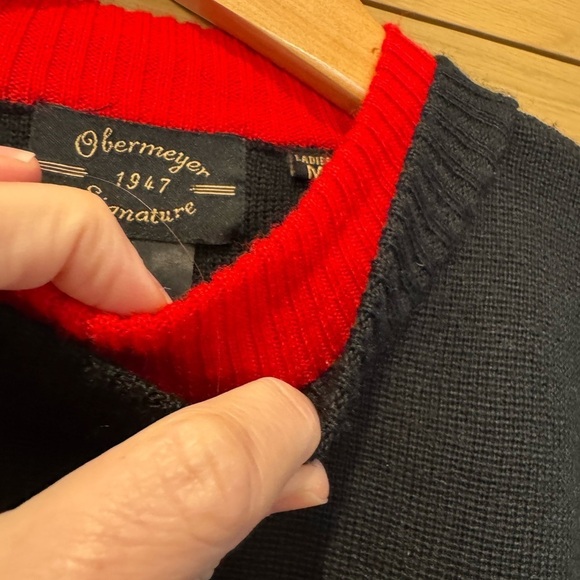 Vintage Obermeyer Signature 1947 Wool blend Pullover Crew / medium - Picture 2 of 13